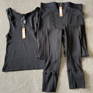 NWT Skims Ebony Thermal Pants and Tank
